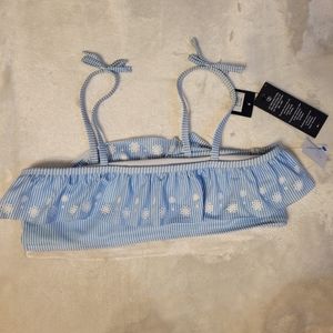 𝅺TOMMY Hilfiger Bathing Suit Top Bikini Kids 16 Blue